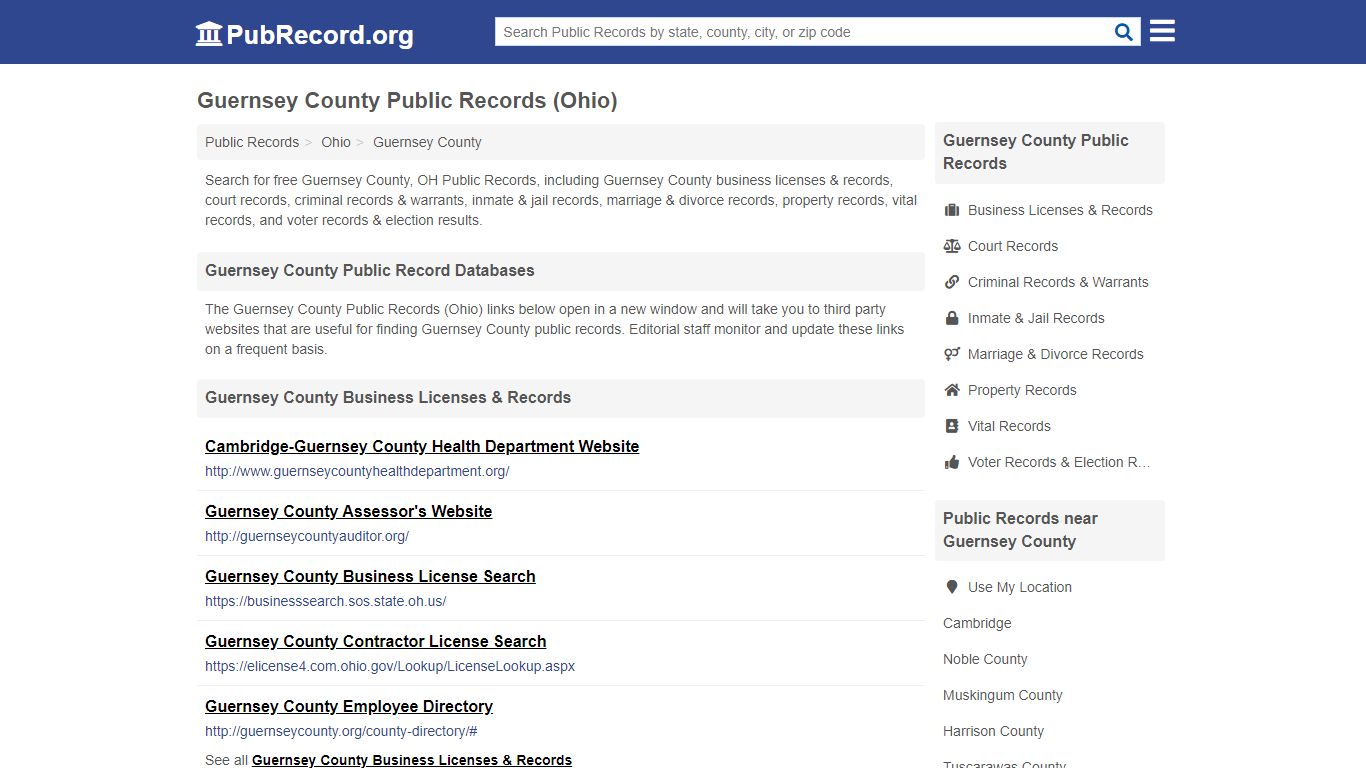 Free Guernsey County Public Records (Ohio Public Records)